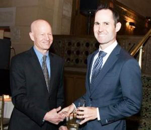 Matt Porcelli, accepting the Legal Services NYC Pro Bono Leadership Award in March 2017